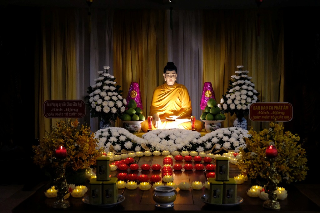 CHÙA GIÁC NGỘ: TRANG NGHIÊM LỄ TƯỞNG NIỆM NGÀY ĐỨC PHẬT XUẤT GIA (MÙNG 8 THÁNG 2 ÂL)