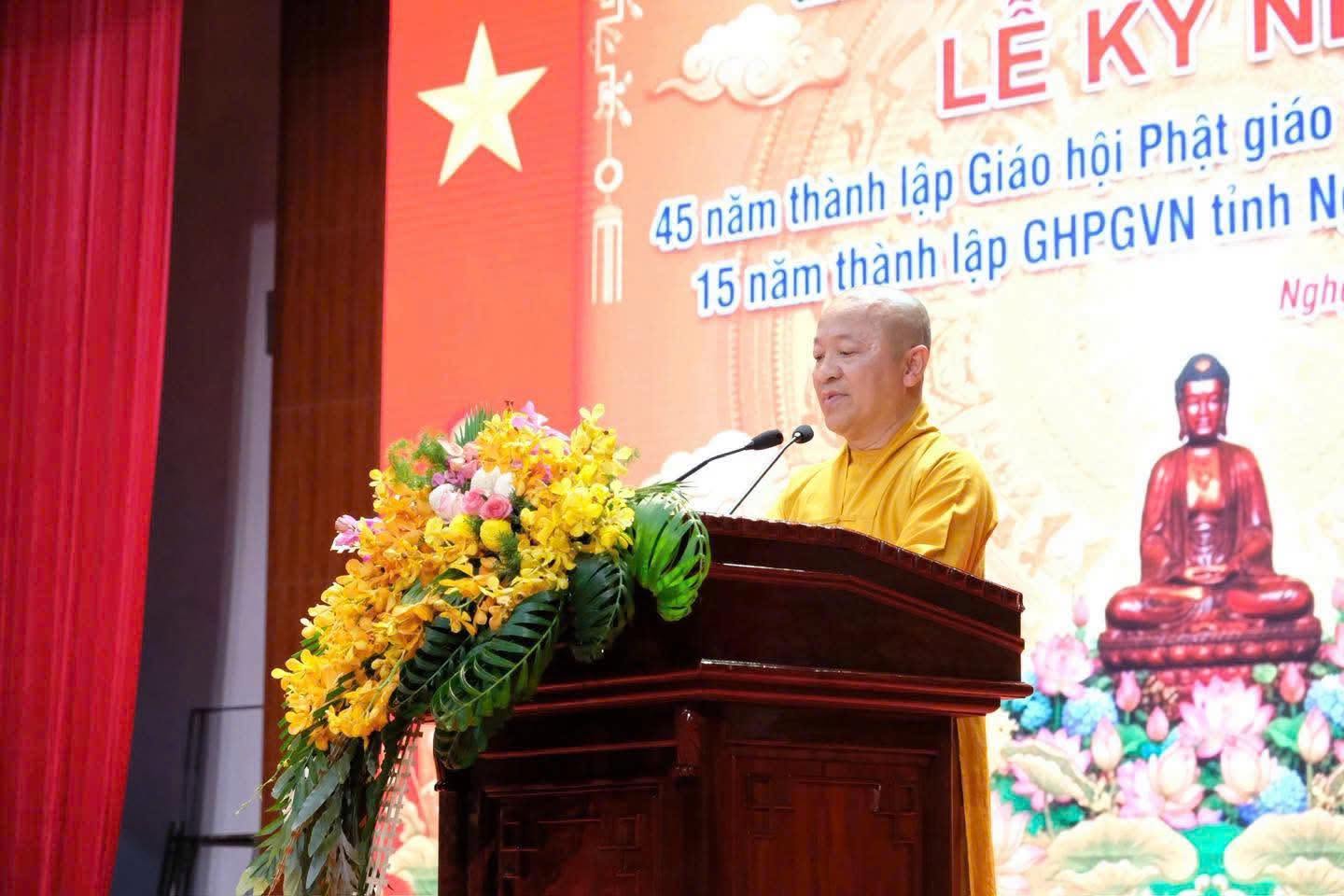 THƯỢNG TỌA THÍCH NHẬT TỪ THAM DỰ ĐẠI HỘI ĐẠI BIỂU PHẬT GIÁO TỈNH NGHỆ AN LẦN THỨ IV (NHIỆM KỲ 2026 - 2031)
