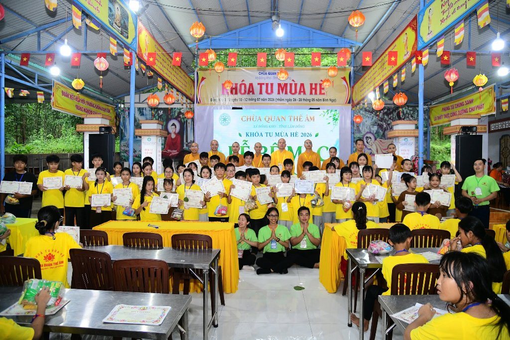 KHÉP LẠI KHÓA TU MÙA HÈ 2026: GIEO HẠT GIỐNG HIẾU HẠNH SAU BA NGÀY TU HỌC