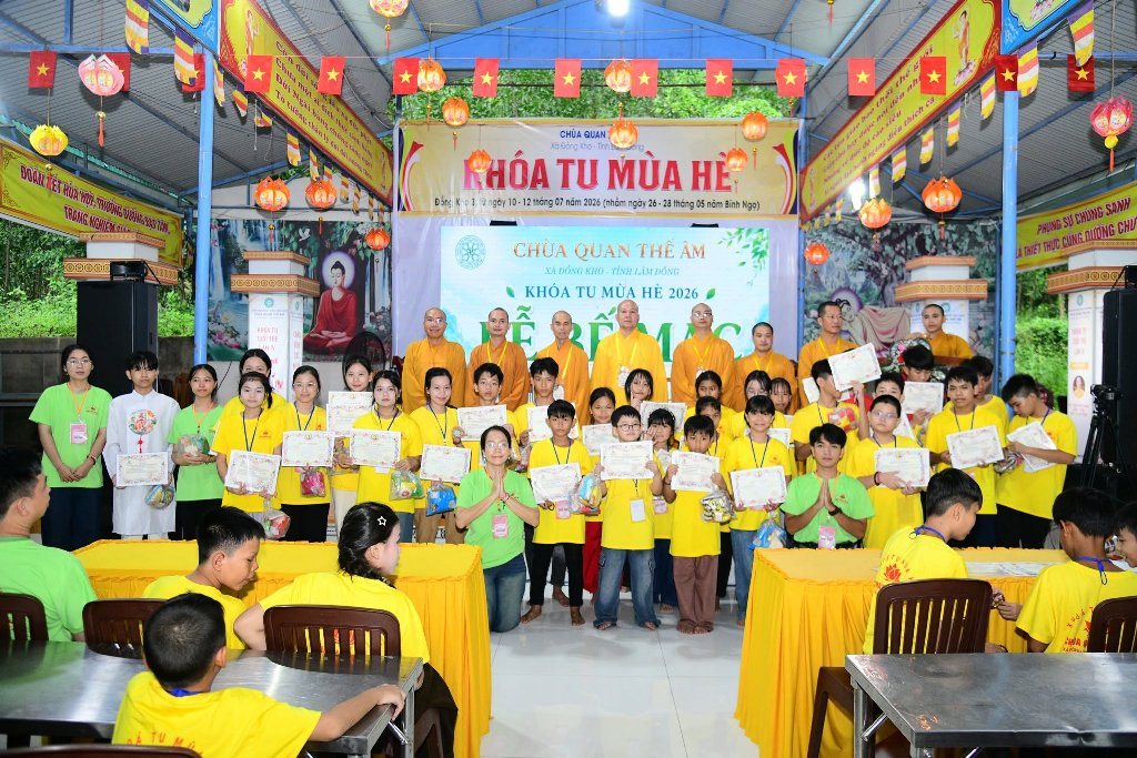 KHÉP LẠI KHÓA TU MÙA HÈ 2026: GIEO HẠT GIỐNG HIẾU HẠNH SAU BA NGÀY TU HỌC