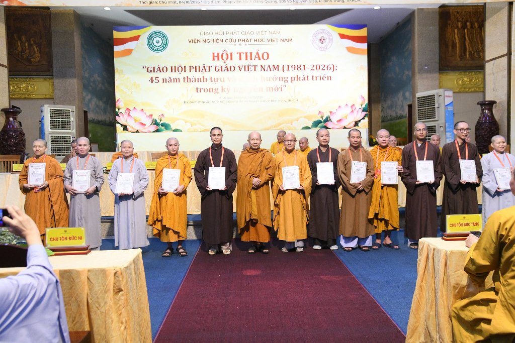 BẾ MẠC HỘI THẢO “GIÁO HỘI PHẬT GIÁO VIỆT NAM (1981–2026): 45 NĂM THÀNH TỰU VÀ ĐỊNH HƯỚNG PHÁT TRIỂN TRONG KỶ NGUYÊN MỚI”