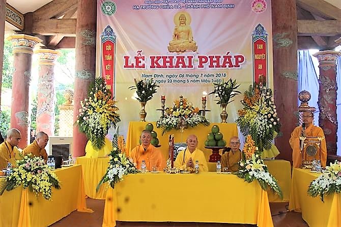 Nam Định: Chùa Cả làm lễ khai pháp (PL 2562- DL 2018)
