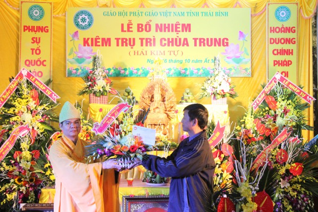 Thái Bình: Lễ bổ nhiệm trụ trì chùa Trung