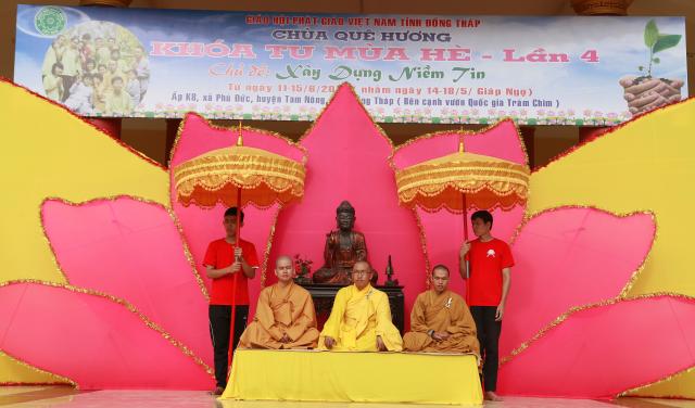 Đồng Tháp: Chùa Quê Hương khai mạc khóa tu mùa hè cho thanh thiếu niên Phật tử