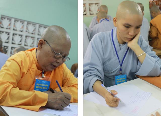 Nghiêm túc giờ thi viết Tự luận Đại giới đàn Đồng Huy