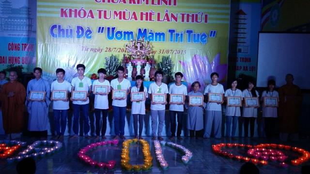 Tiền Giang: Bế mạc khóa tu mùa hè tại chùa Kim Linh