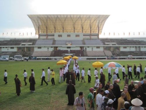 Tổng diễn tập cho chương trình Lễ Khai mạc  Hội thảo Hoằng pháp 2010