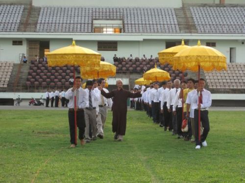 Tổng diễn tập cho chương trình Lễ Khai mạc  Hội thảo Hoằng pháp 2010