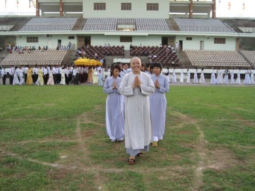 Tổng diễn tập cho chương trình Lễ Khai mạc  Hội thảo Hoằng pháp 2010