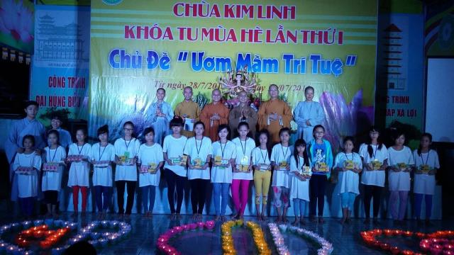 Tiền Giang: Bế mạc khóa tu mùa hè tại chùa Kim Linh