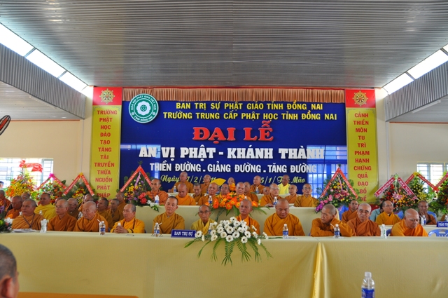 Đồng Nai: Đại lễ An vị Phật và khánh thành: Giảng đường, Thiền đường, Tăng đường trường trung cấp Phật Học Đồng Nai