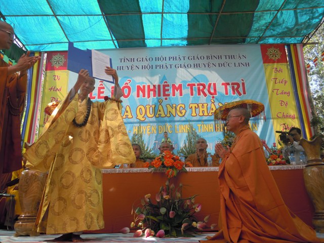 Bình Thuận – Lễ bổ nhiệm trụ trì chùa Quảng Thành