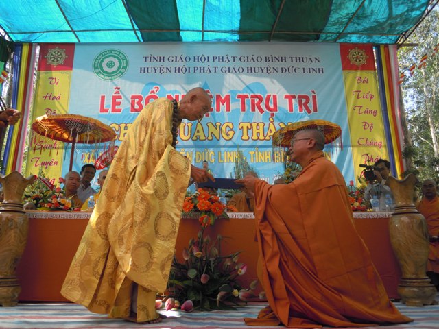 Bình Thuận – Lễ bổ nhiệm trụ trì chùa Quảng Thành