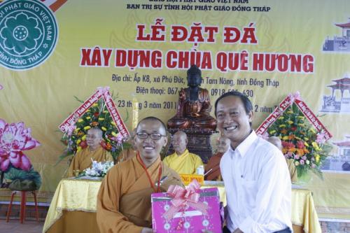 Đồng Tháp: chùa Quê Hương trọng thể tổ chức lễ Đặt đá xây dựng