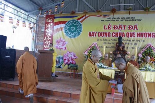 Đồng Tháp: chùa Quê Hương trọng thể tổ chức lễ Đặt đá xây dựng