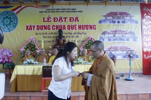 Đồng Tháp: chùa Quê Hương trọng thể tổ chức lễ Đặt đá xây dựng