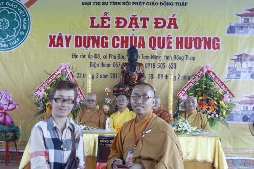Đồng Tháp: chùa Quê Hương trọng thể tổ chức lễ Đặt đá xây dựng