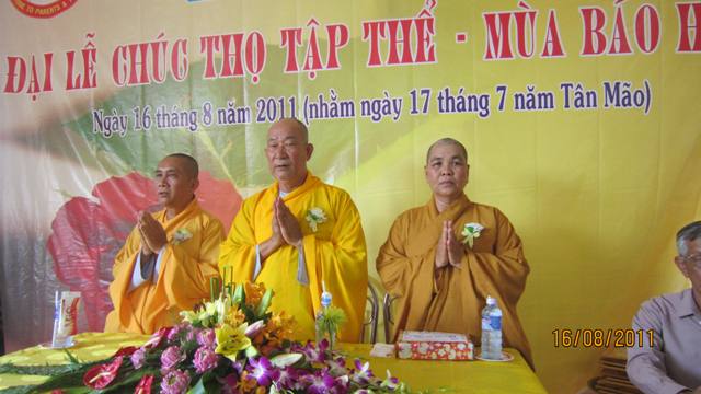 Đồng Tháp: Thiêng liêng và ý nghĩa lễ chúc thọ tập thể  tại chùa Quê Hương