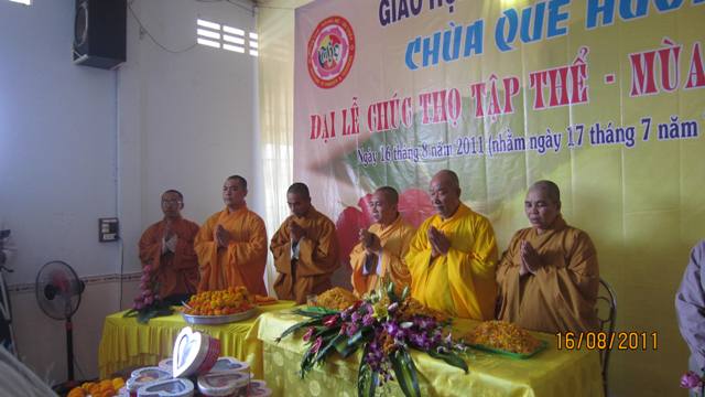 Đồng Tháp: Thiêng liêng và ý nghĩa lễ chúc thọ tập thể  tại chùa Quê Hương