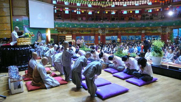 Hình ảnh các bậc phụ mẫu thăm các tiểu Hòa thượng Korea Vesak 2011