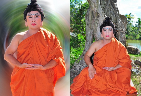 Lý Hùng đóng vai Phật Thích Ca. Trong những hình ảnh liên quan, hãy ngắm nhìn nghệ sĩ Lý Hùng đóng vai Phật Thích Ca. Với mái tóc và bộ trang phục đặc trưng, Lý Hùng đã tái hiện lại hình ảnh huyền thoại của đạo Phật một cách rất chân thật.