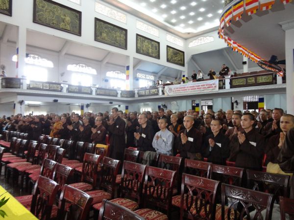 Học viện PGVN diễn tập lễ cấp phát văn bằng cử nhân Phật học khóa VII