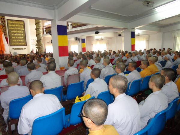 Học viện PGVN diễn tập lễ cấp phát văn bằng cử nhân Phật học khóa VII
