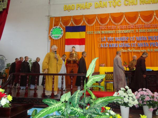 Học viện PGVN diễn tập lễ cấp phát văn bằng cử nhân Phật học khóa VII