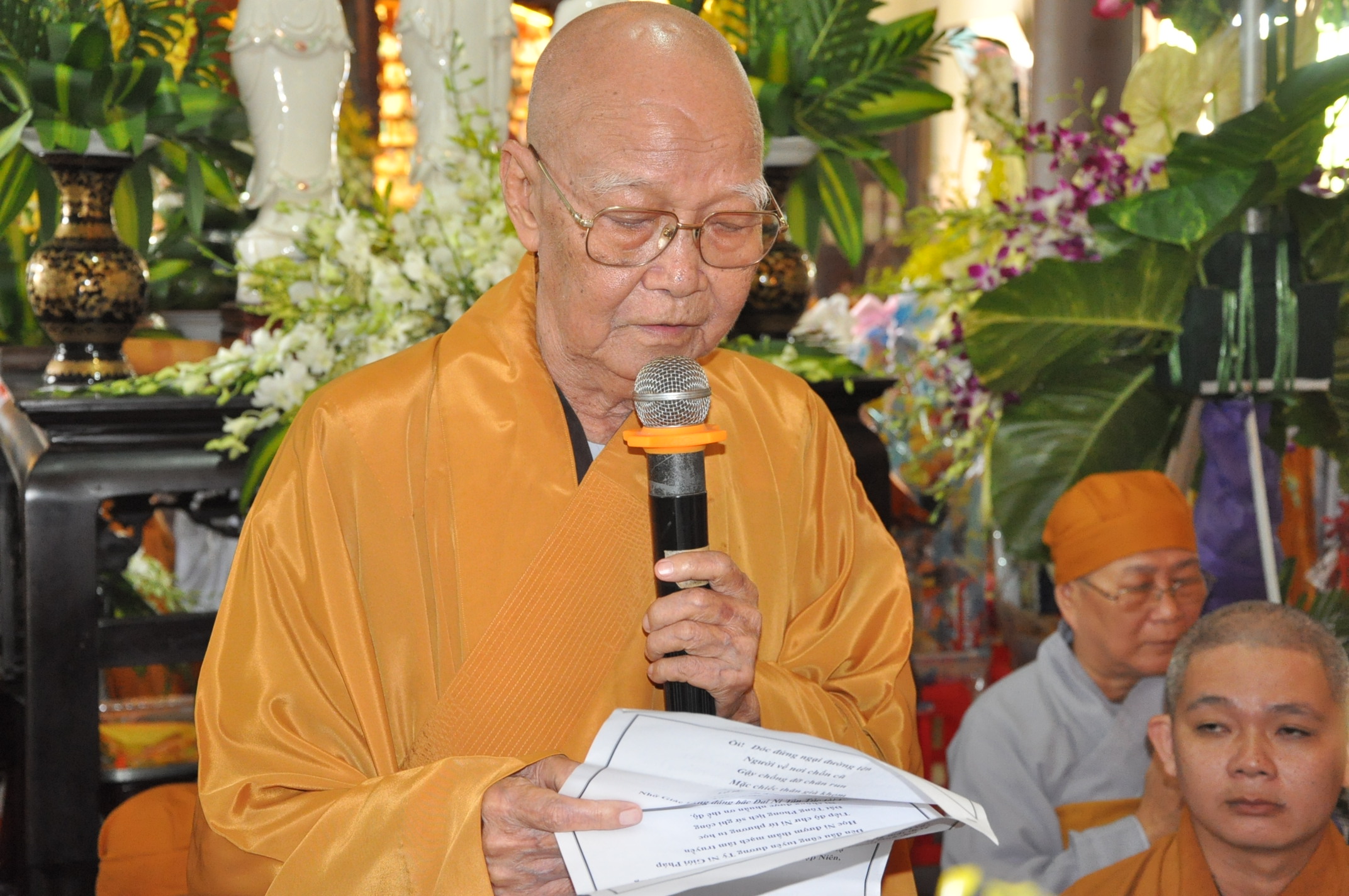 Long An: tông mônThiênThai Giáo Quán viếng lễ tang cố ni trưởng thượng Đạt hạ Cung