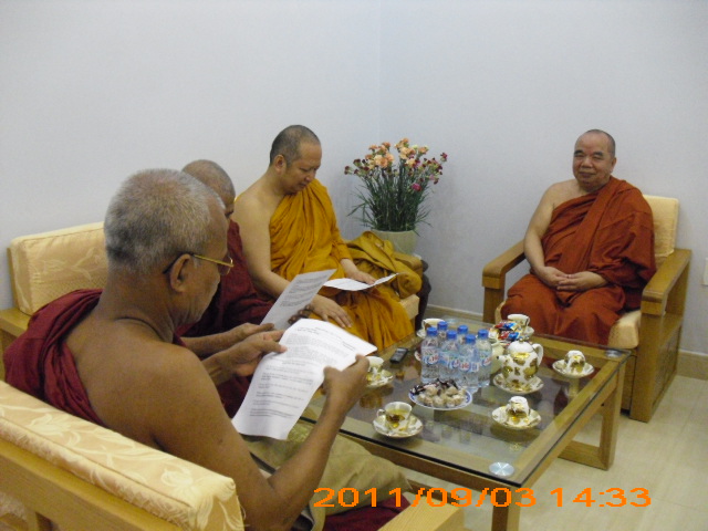 Chùa Phổ Minh tiếp đón HT Tăng thống Bangladesh và HT Hiệu trưởng trường Đại Học Mahachulalongkornrajavijjalaya Thái Lan