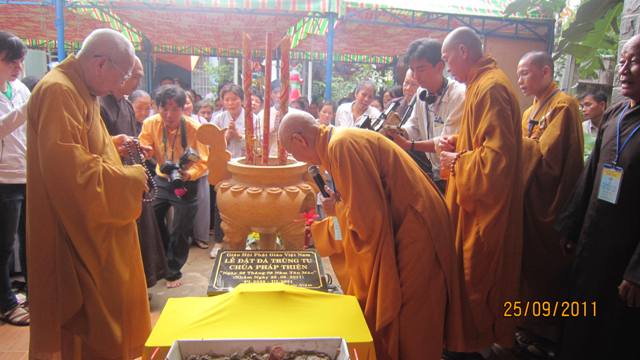 Củ Chi: Đại lễ Bổ nhiệm Trụ trì và Đặt đá trùng tu chùa Pháp Thiện