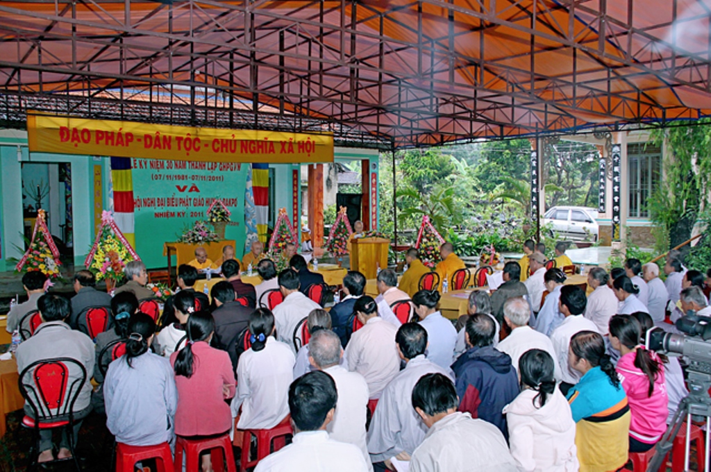 Gia Lai: Phật Giáo Huyện Đăkpơ Lễ Kỷ Niệm 30 Năm Thành Lâp G.H.P.G.V.N Hội Nghị Đại Biểu Phật Giáo Huyện Đăkpơ Nhiệm Kỳ II