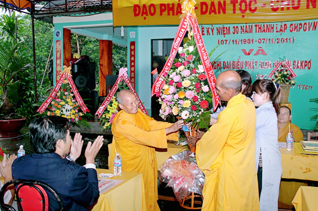Gia Lai: Phật Giáo Huyện Đăkpơ Lễ Kỷ Niệm 30 Năm Thành Lâp G.H.P.G.V.N Hội Nghị Đại Biểu Phật Giáo Huyện Đăkpơ Nhiệm Kỳ II
