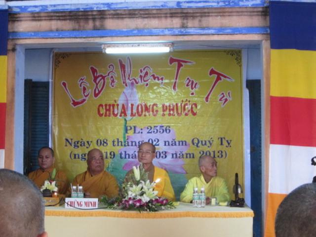 Bổ nhiệm trụ trì chùa Long Phước
