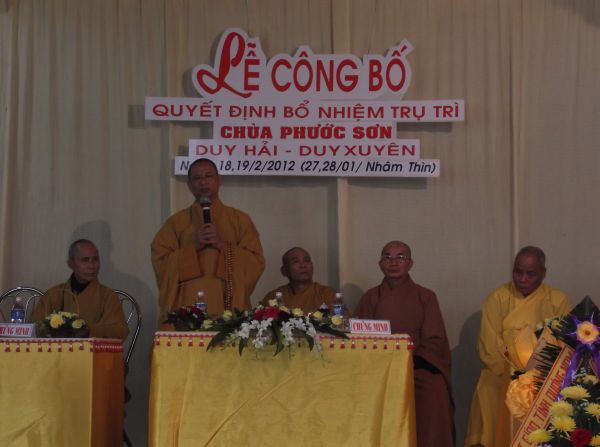 Quảng Nam: Hân hoan tổ chức lễ bổ nhiệm trụ trì chùa Phước Sơn