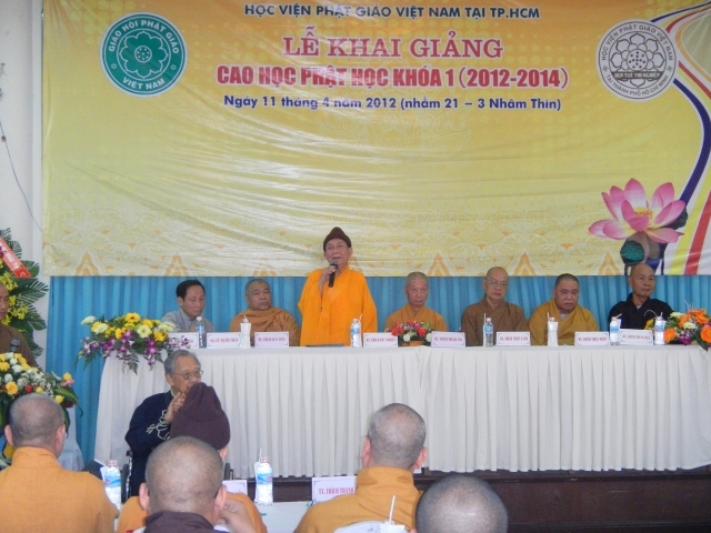 TP.HCM: Lễ khai giảng khóa cao học Phật học khóa I  (2012 – 2014) ở Học viện Phật giáo Việt Nam tại TP.HCM