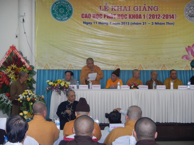 TP.HCM: Lễ khai giảng khóa cao học Phật học khóa I  (2012 – 2014) ở Học viện Phật giáo Việt Nam tại TP.HCM