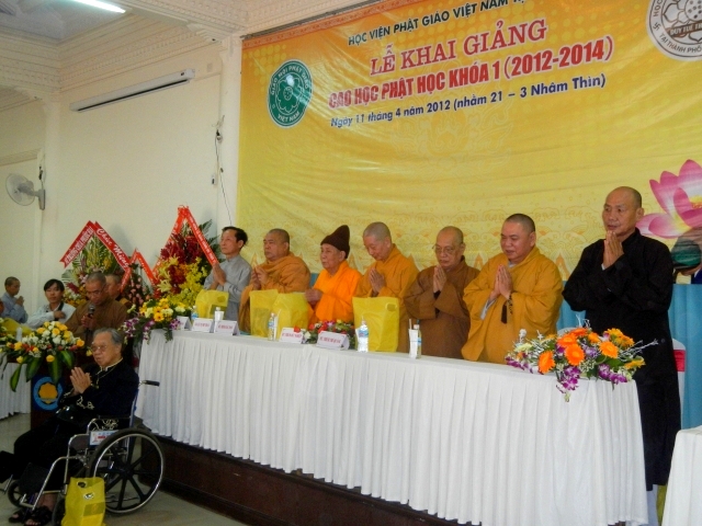 TP.HCM: Lễ khai giảng khóa cao học Phật học khóa I  (2012 – 2014) ở Học viện Phật giáo Việt Nam tại TP.HCM
