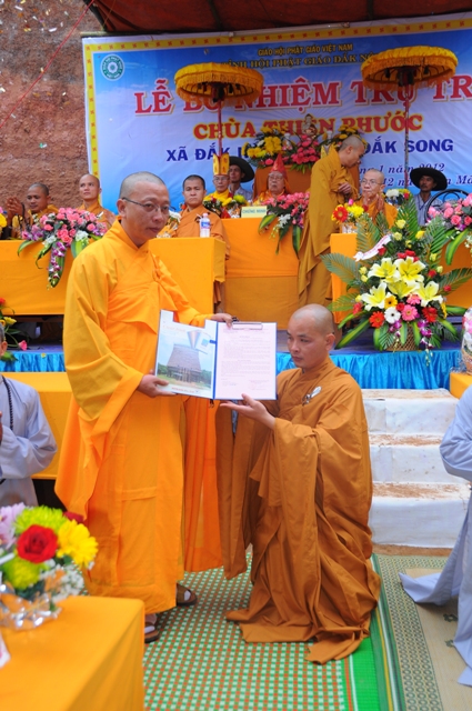 Đăk Nông: Lễ bổ nhiệm Trụ trì chùa Thiên Phước