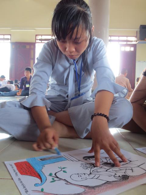 Cần Giuộc: Không khí rộn ràng khóa tu mùa hè lần thức nhất, chủ đề “Rèn luyện tài đức – Vững bước vào đời”