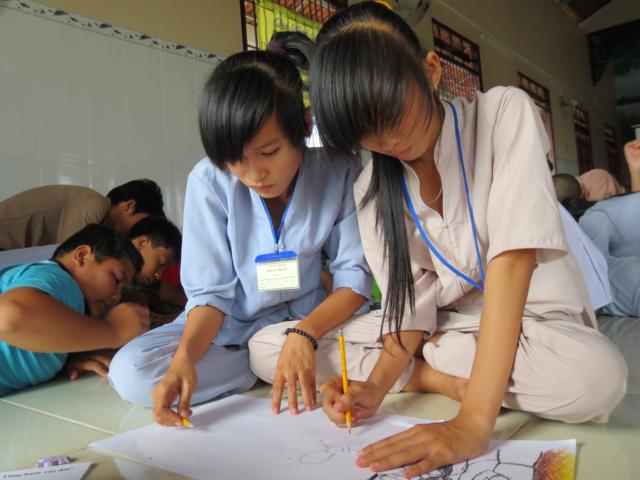 Cần Giuộc: Không khí rộn ràng khóa tu mùa hè lần thức nhất, chủ đề “Rèn luyện tài đức – Vững bước vào đời”