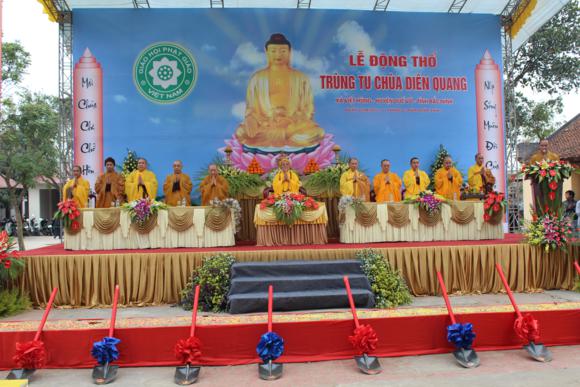 Bắc Ninh: Động thổ trùng tu xây dựng chùa Diên Quang