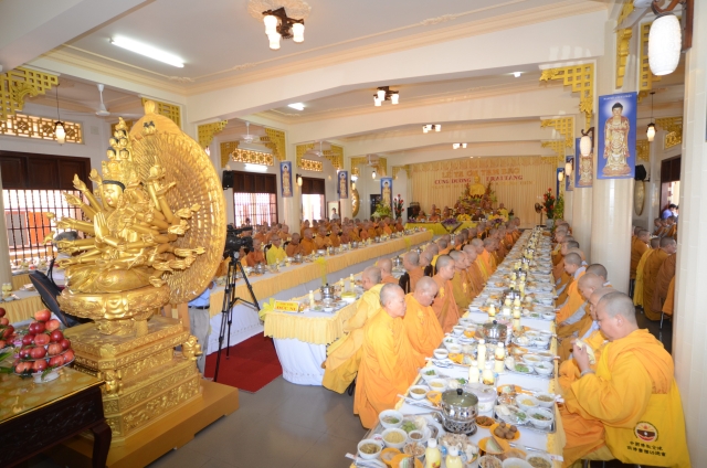 Tịnh xá Ngọc Hải, Bà Rịa - Vũng Tàu tổ chức lễ tạ ơn Tam Bảo và cúng dường Trai Tăng
