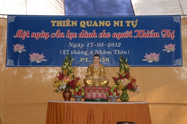 Bình Dương: Ngày tu An Lạc dành cho người khiếm thị tại Thiên Quang Ni Tự