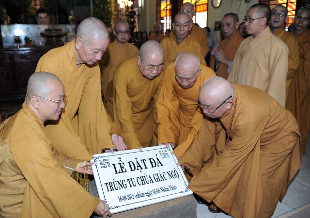 TP. HCM: Lễ đặt đá xây dựng mới chùa Giác Ngộ