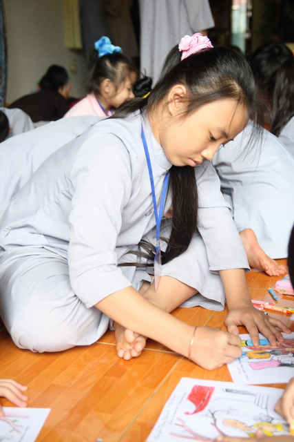 Đồng Nai: Chùm ảnh gameshow cuộc thi “Hồi trống pháp” và tô tranh với chủ đề: “Mái chùa con yêu”