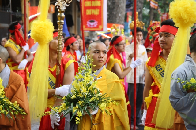 Hà Nội: Chùm ảnh đoàn Đại biểu cử hành nghi lễ cầu nguyện tại chùa Quán Sứ