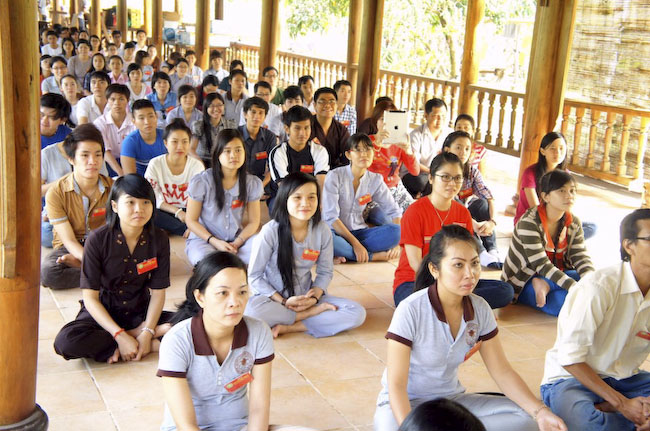 150 bạn trẻ dự khóa tu &#039;&#039;Dạo chơi miền Tịnh Độ&#039;&#039; tại nhà vườn Long Thuận
