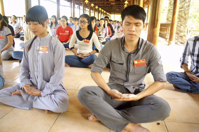 150 bạn trẻ dự khóa tu &#039;&#039;Dạo chơi miền Tịnh Độ&#039;&#039; tại nhà vườn Long Thuận