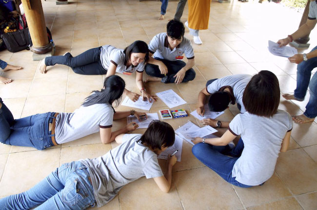 150 bạn trẻ dự khóa tu &#039;&#039;Dạo chơi miền Tịnh Độ&#039;&#039; tại nhà vườn Long Thuận
